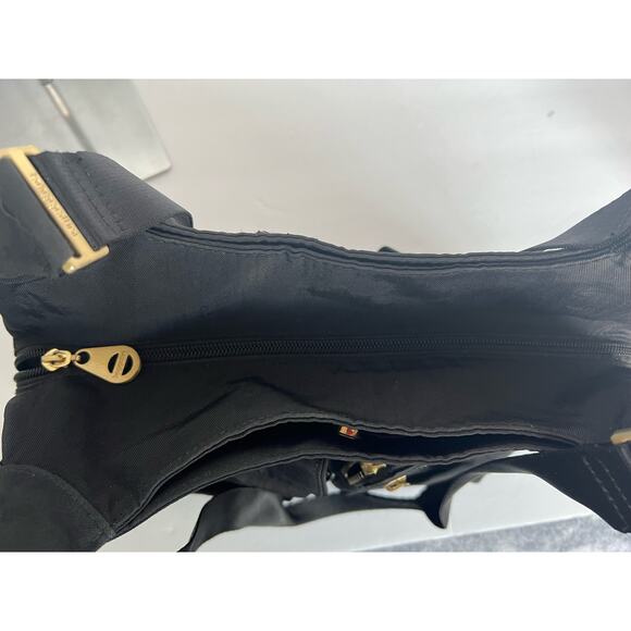 Baggallini San Marino Black Nylon Satchel Tote Shoulder Travel Bag - Picture 6 of 15